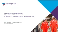 ESG and Technipfmc Presentation