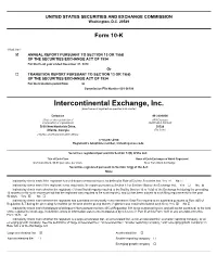Intercontinental Exchange, Inc. (Exact Name of Registrant As Specified in Its Charter)