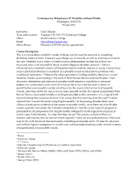 Modality Without Worlds Philosophy 3660/7170 Winter 2012 Instructor