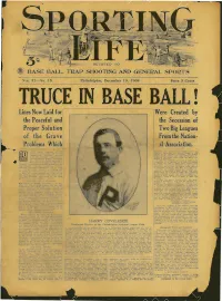 Truce in Base Ball!