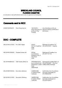 Comments Sent to NCC
