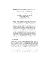 Distributive Disjoint Polymorphism for Compositional Programming