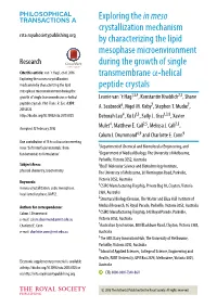 Exploring Thein Meso Crystallization Mechanism by Characterizing the Lipid Mesophase Microenvironment During the Growth of Singl