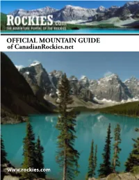 OFFICIAL MOUNTAIN GUIDE of Canadianrockies.Net
