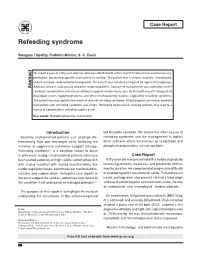 Refeeding Syndrome