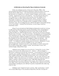 Reflection on Directing Adrienne Kennedy