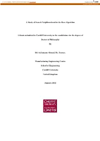 A Study of Search Neighbourhood in the Bees Algorithm a Thesis