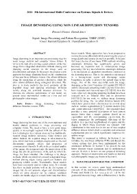 Image Denoising Using Non Linear Diffusion Tensors