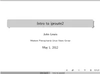Intro to Iproute2
