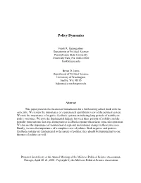 Policy Dynamics