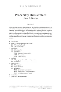 Probability Disassembled John D