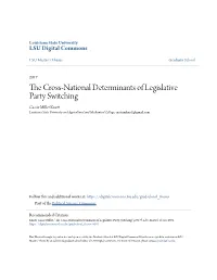 The Cross-National Determinants of Legislative Party Switching
