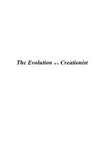 The Evolution of a Creationist The