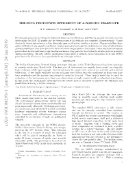 The SONG Prototype: Efficiency of a Robotic Telescope