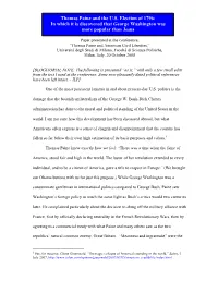 Thomas Paine and the Election of 1796