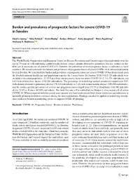 Burden and Prevalence of Prognostic Factors for Severe COVID-19 In