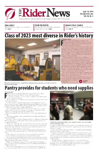 Class of 2023 Most Diverse in Rider's History
