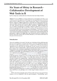 Collaborative Development of Web Tools in R by Peter Kasprzak, Lachlan Mitchell, Olena Kravchuk and Andy Timmins