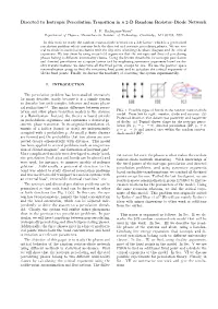 Directed to Isotropic Percolation Transition in a 2-D Random Resistor-Diode Network