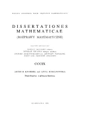Dissertationes Mathematicae (Rozprawy Matematyczne)