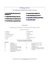 G Manuscripts and Three Printings of the Richental Chronicle & Armorial Was Edited in 2011 and Published As Presented in the List of Contents on the Previous Page