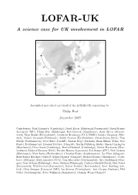 LOFAR-UK a Science Case for UK Involvement in LOFAR