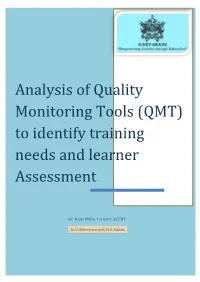 QMT) to Identify Training