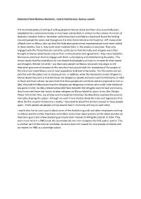 Statement from Behrouz Boochani, Read at Deathscapes Sydney Launch