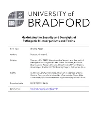 Strengthening the Biological and Toxin Weapons Convention (BTWC) Publication Year: 2003 BTWC Briefing Papers: 2Nd Series: No