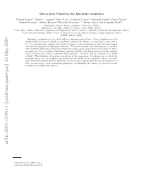 Microcavity Polaritons for Quantum Simulation