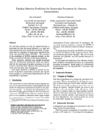 Pipeline Behavior Prediction for Superscalar Processors by Abstract Interpretation
