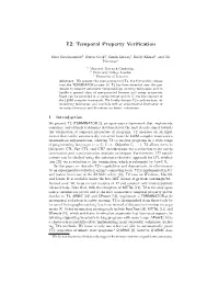 T2: Temporal Property Verification