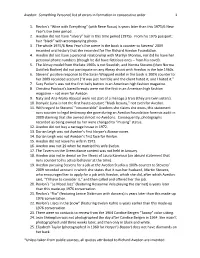 List of Errors Something Personal