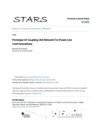 Prototype of Coupling Unit Network for Power Line Communications