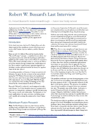 2007-10 Robert Bussard Interview