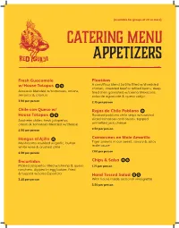 CATERING MENU Appetizers