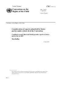 CRC/C/SYC/2-4 Convention on the Rights of the Child
