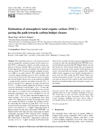 Estimation of Atmospheric Total Organic Carbon (TOC) – Paving the Path Towards Carbon Budget Closure