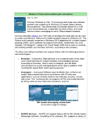 Intrinsyc: Windows CE Feature Phone Platform Gains New Partners