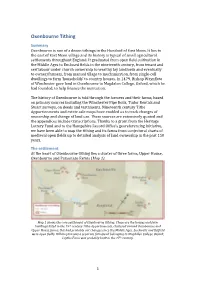 Oxenbourne Tithing Summary Oxenbourne Is One of a Dozen Tithings in the Hundred of East Meon