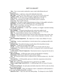 Smt Glossary