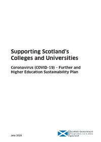 Supporting Scotland's Colleges and Universities