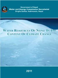 Water Resources of Nepal in the Context of Climate Change