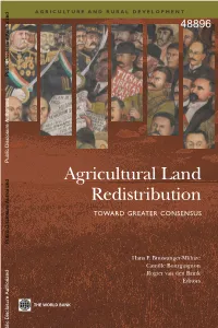 Land Redistribution TOWARD GREATER CONSENSUS Public Disclosure Authorized