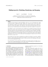 Multiperspective Modeling, Rendering, and Imaging