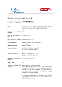 Non-Interventional Study Protocol Strontium Ranelate (ATC M05BX03)