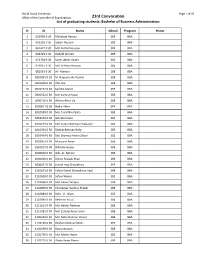 23Rd Convocation List of Graduating Students: Bachelor of Business Administration