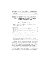 And Common Questions in Flsa Collective Actions