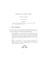 Category Theory