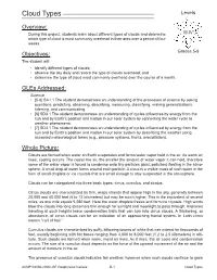 Cloud Types Levels